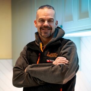 Andy Snelson of That Kitchen Fitter Ltd standing in a kitchen